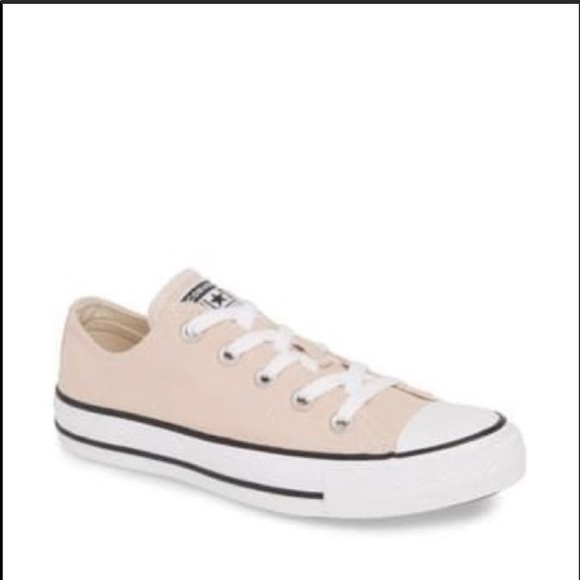 cream low top converse